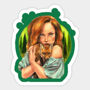 Fox Girl Sticker